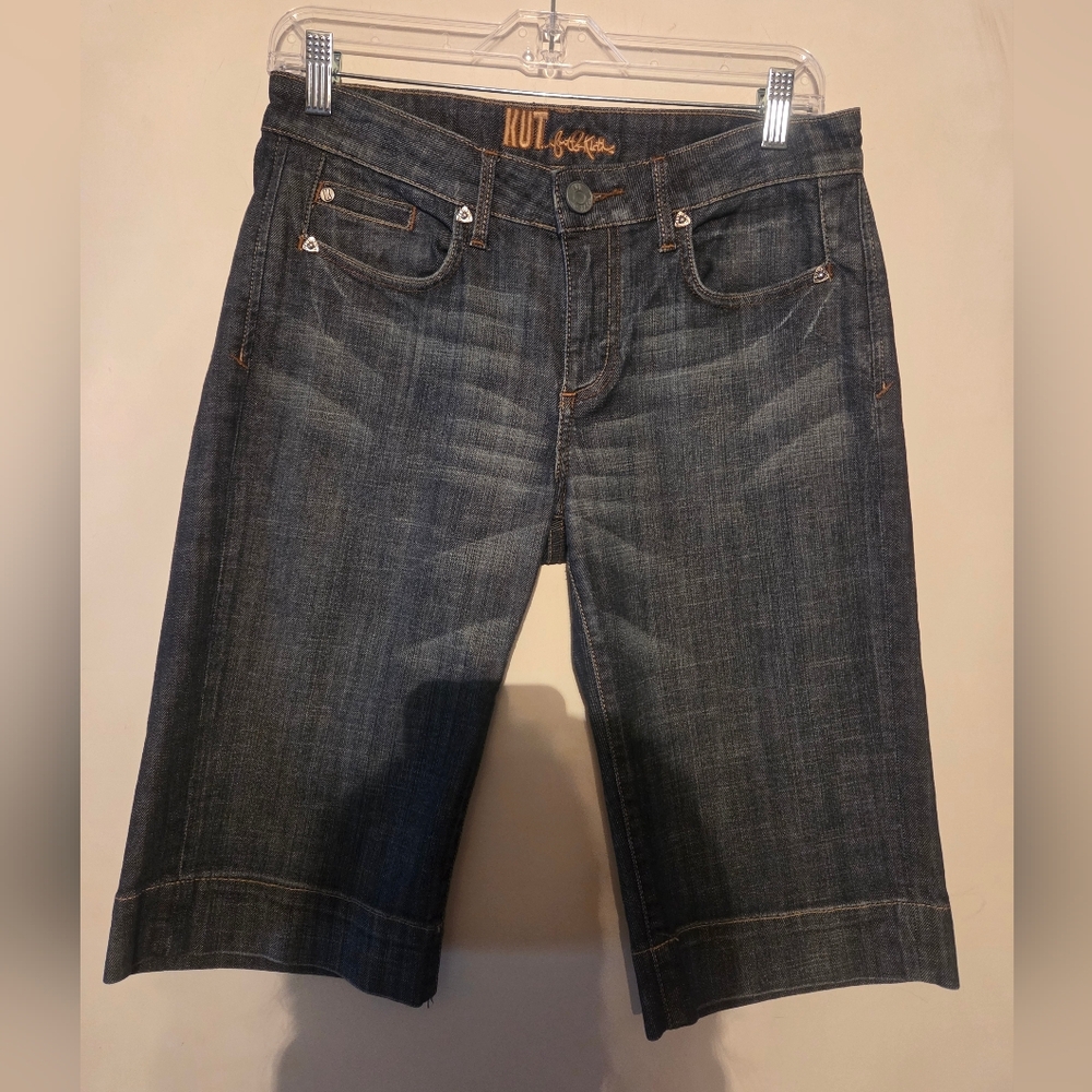 Kut from the Kloth Women's Bermuda Shorts Dark Wash Denim Size: 6